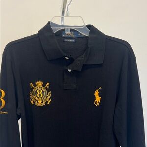 Ralph Lauren Black Custom Slim Fit Polo